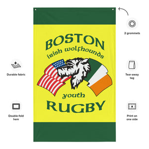 Rugby Imports Boston Irish Wolfhounds YRFC Youth Team Wall Flag