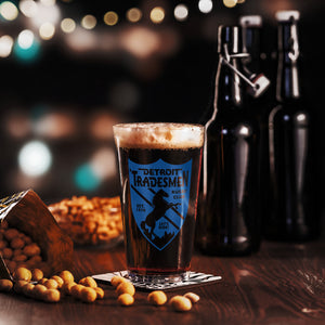 Rugby Imports Detroit Tradesmen Pint Glass
