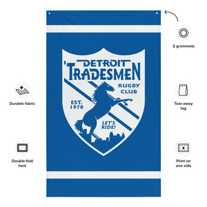 Rugby Imports Detroit Tradesmen Wall Flag