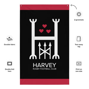 Rugby Imports Harvey RFC Wall Flag