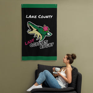 Rugby Imports Lake Co Lady Coyotes Wall Flag
