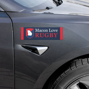 Rugby Imports Macon Love Rugby Car Magnet