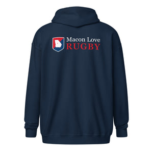 Rugby Imports Macon Love Rugby Heavy Blend Zip Hoodie