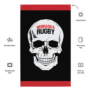 Rugby Imports Nebraska Rugby Wall Flag