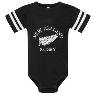 Rugby Imports New Zealand Rugby Retro Stripe Baby Onesie