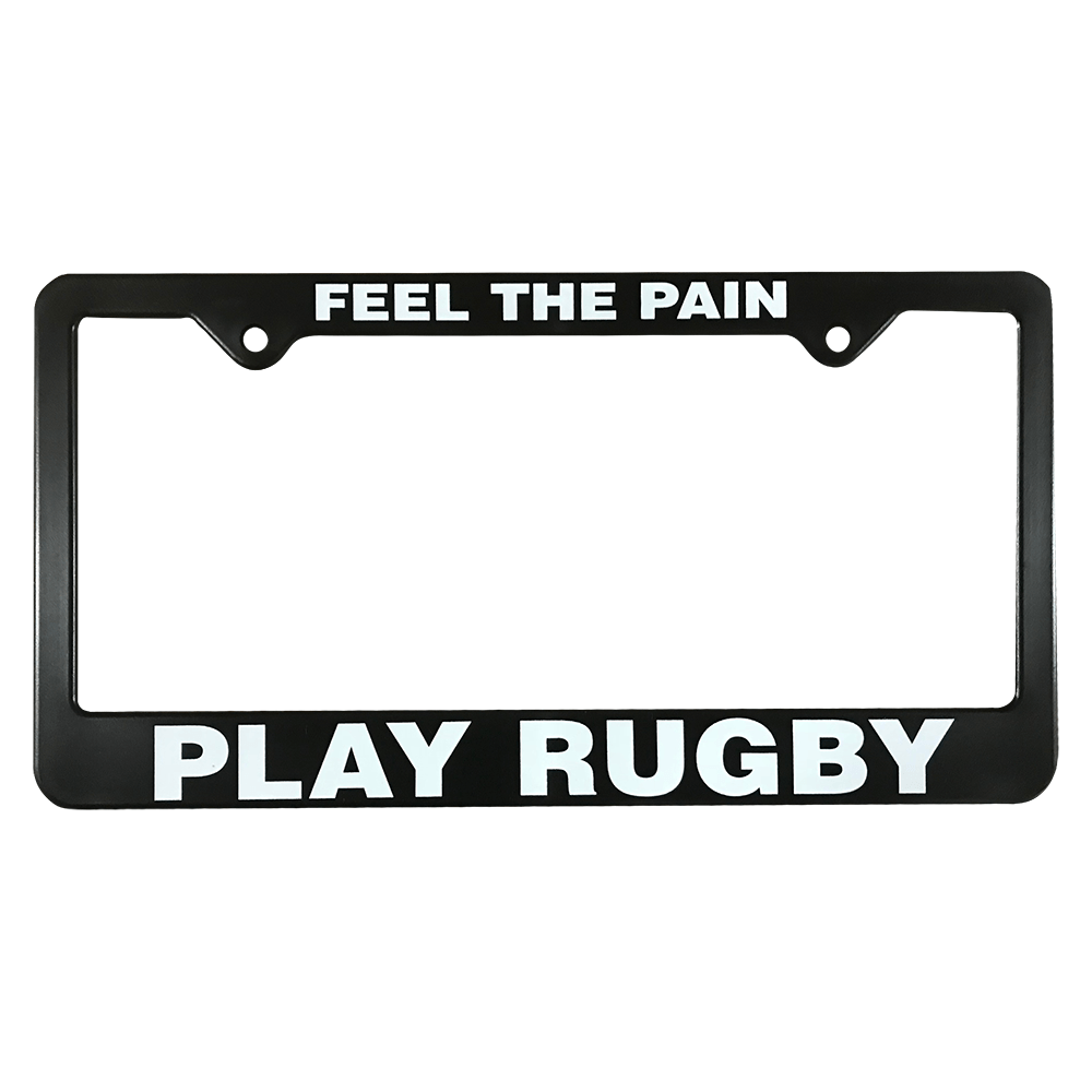 Rugby Imports Feel the Pain Rugby License Plate Frame