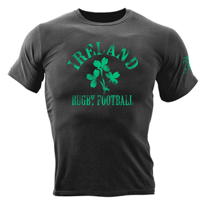 Rugby Imports Ireland Rugby Logo T-Shirt - Black