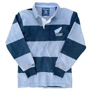 Rugby Imports New Zealand Grey Hoops Rugby Jersey