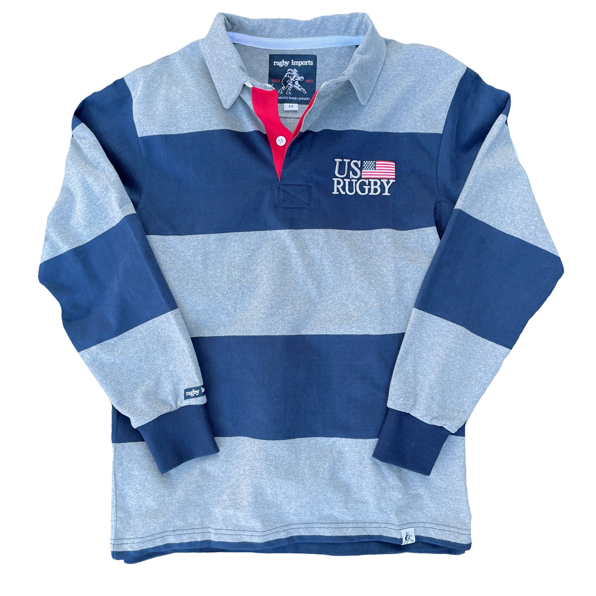 Rugby Imports USA Grey Hoops Rugby Jersey