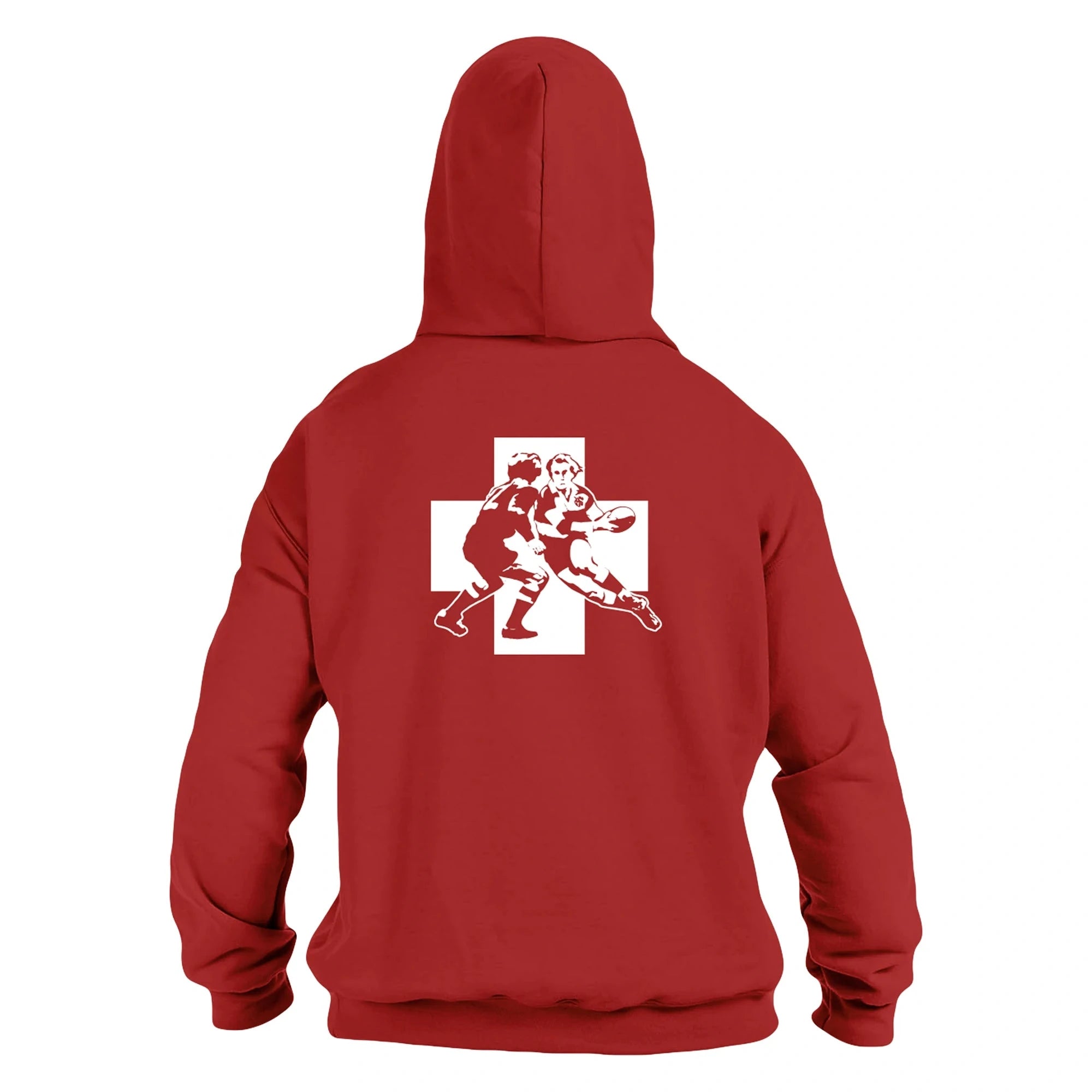 Give Blood Play Rugby Red Hoodie