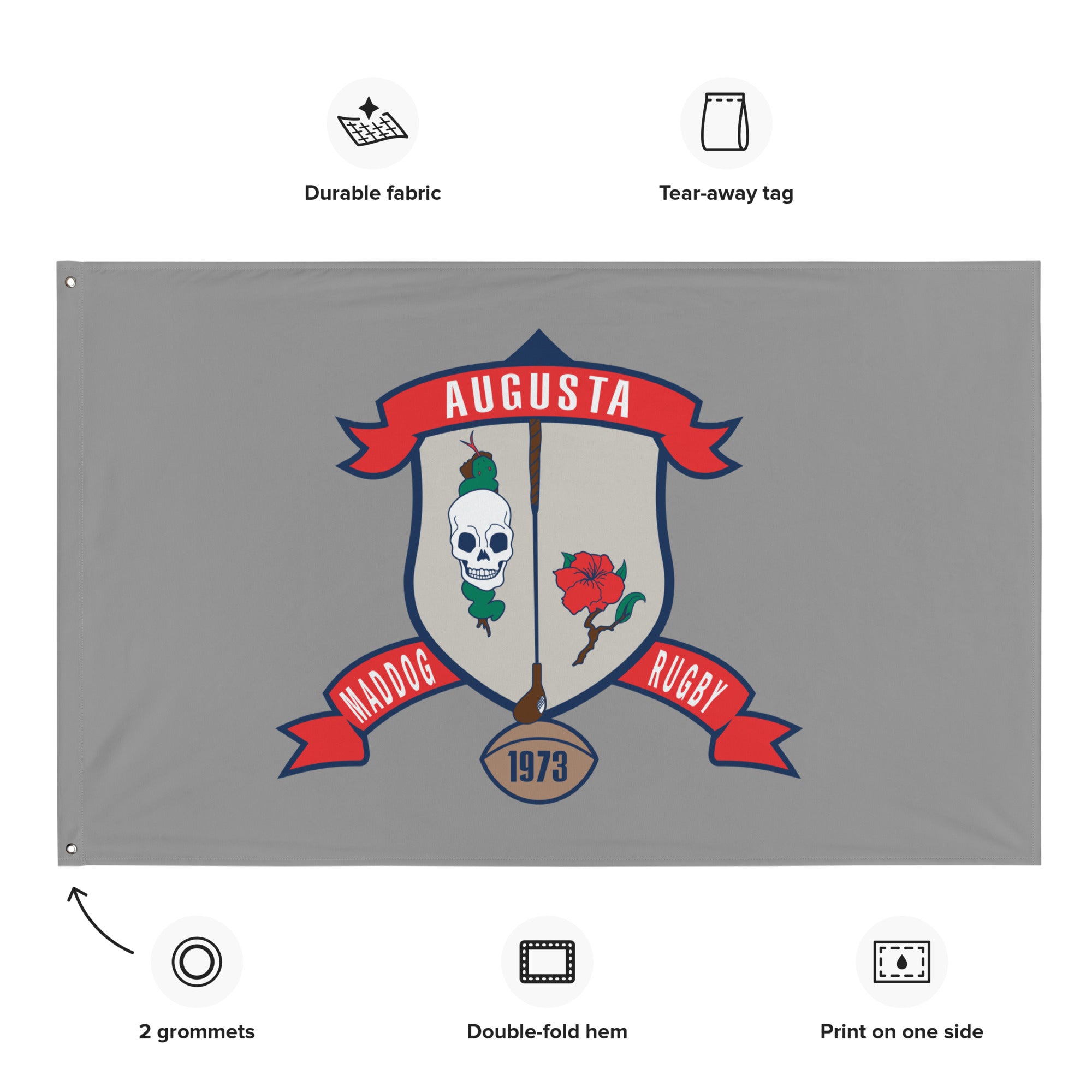 Rugby Imports Augusta Maddogs Wall Flag