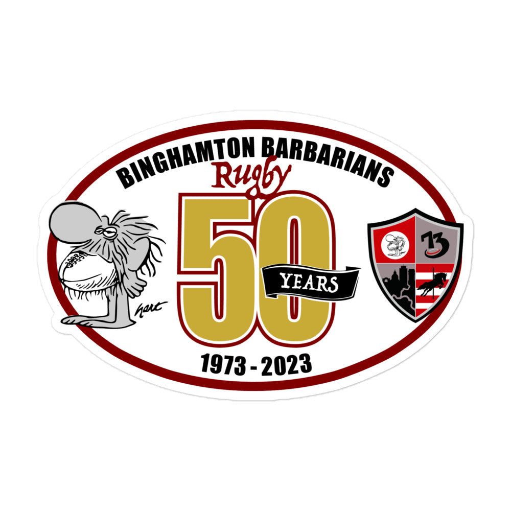 Rugby Imports Binghamton Barbarians 50 Years Stickers