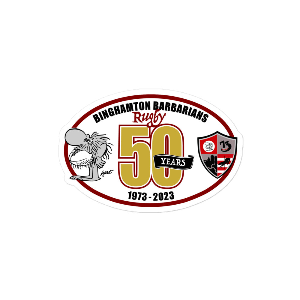 Rugby Imports Binghamton Barbarians 50 Years Stickers
