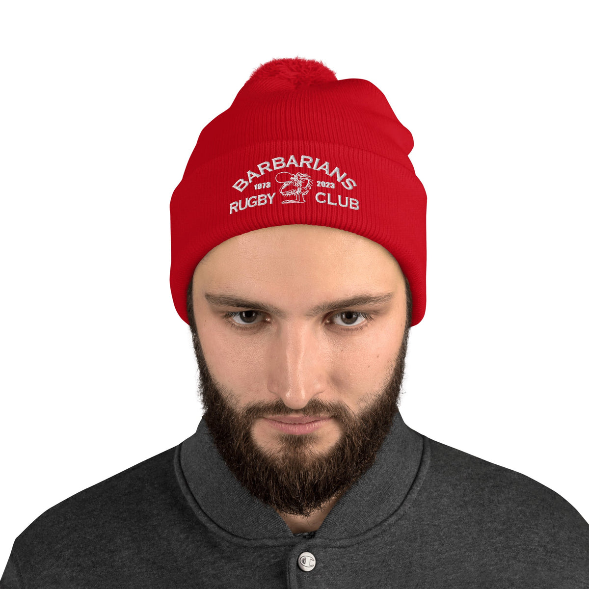 Rugby Imports Binghamton Barbarians Rugby Pom-Pom Beanie