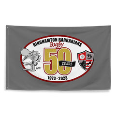 Binghamton Barbarians 50 Years Wall Flag - Rugby Imports
