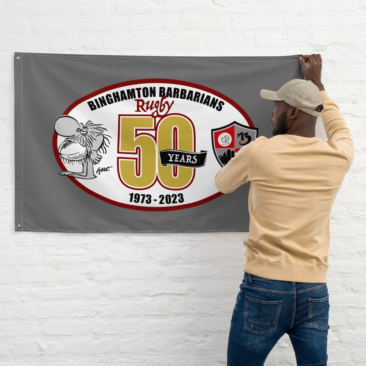 Rugby Imports Binghamton Barbarians Rugby Wall Flag