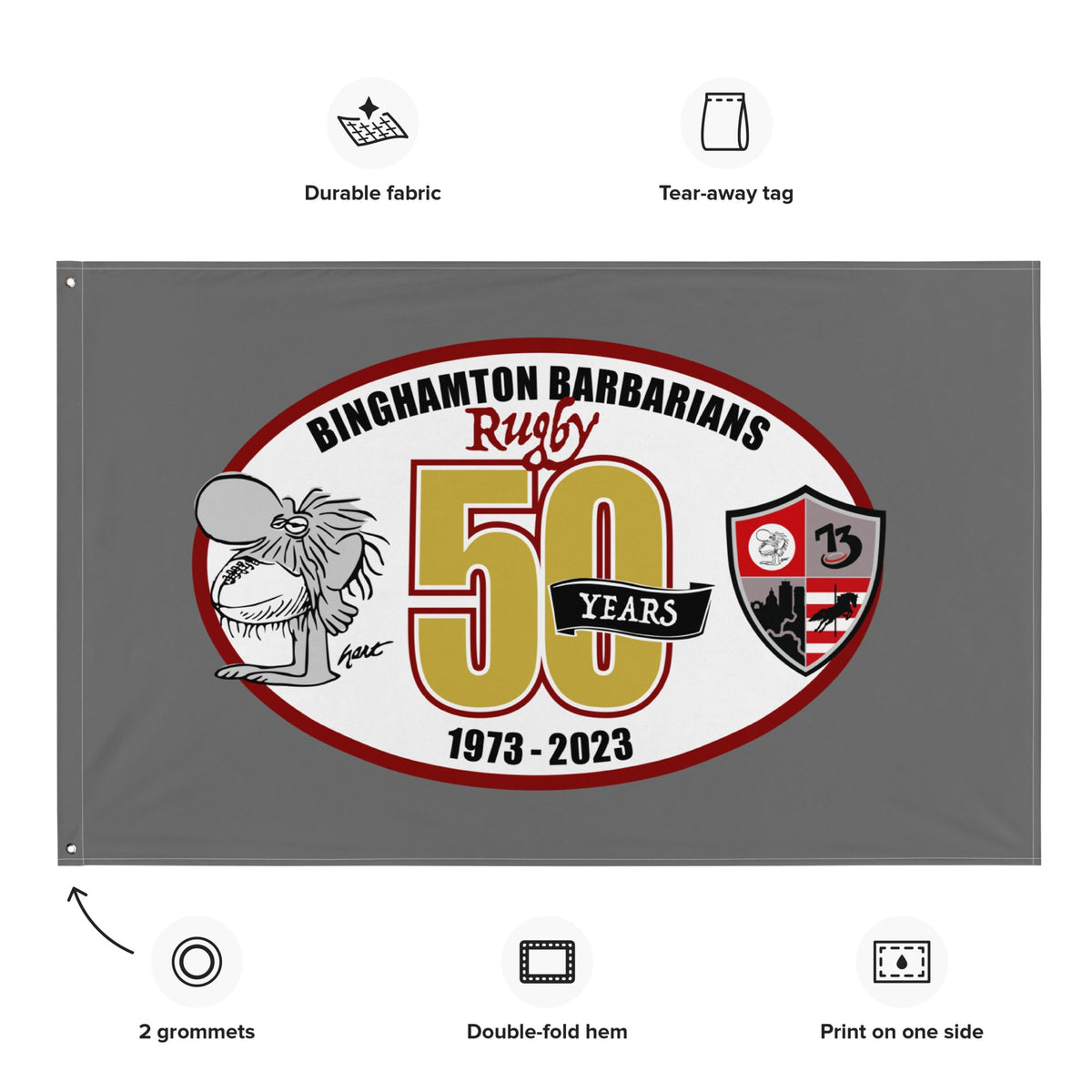Rugby Imports Binghamton Barbarians Rugby Wall Flag