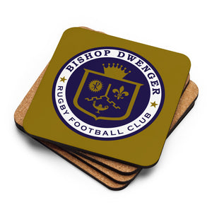 Rugby Imports Bishop Dwenger RFC Cork-Back Coaster