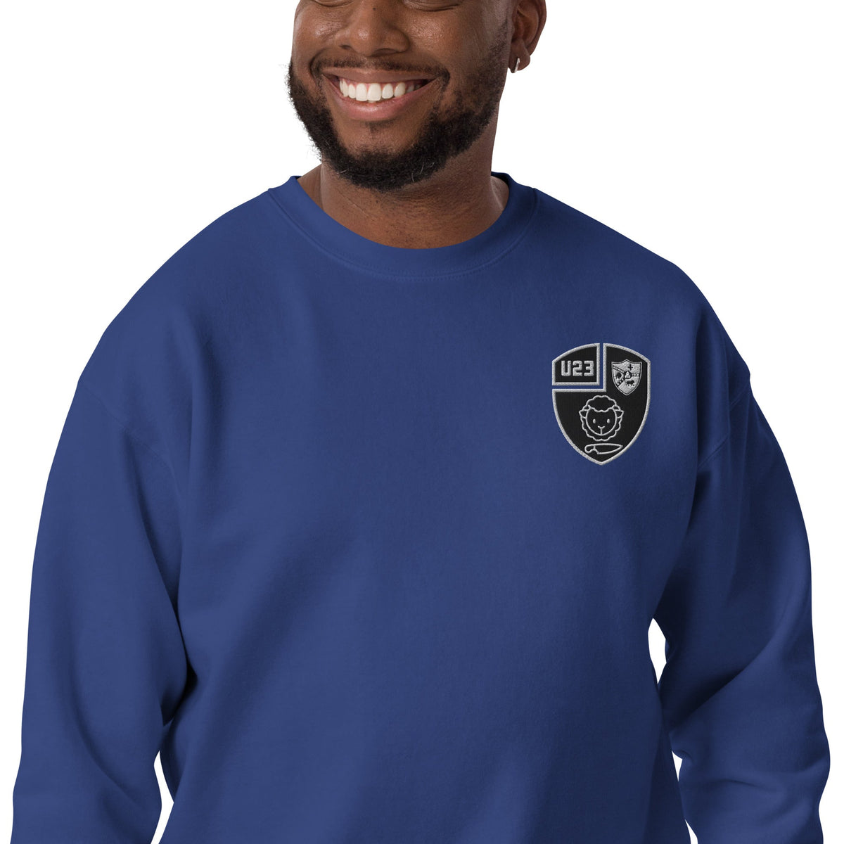 Rugby Imports Black & Blue U23 Embroidered Crewneck Sweatshirt