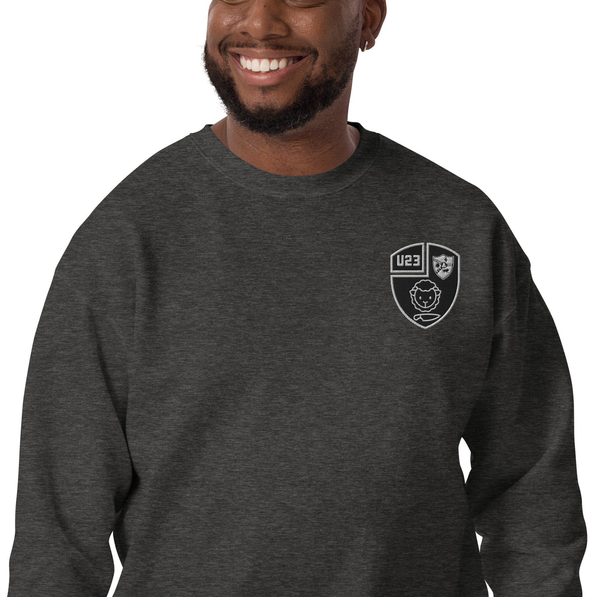 Rugby Imports Black & Blue U23 Embroidered Crewneck Sweatshirt