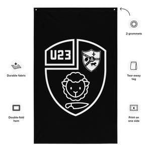 Rugby Imports Black & Blue U23's Wall Flag