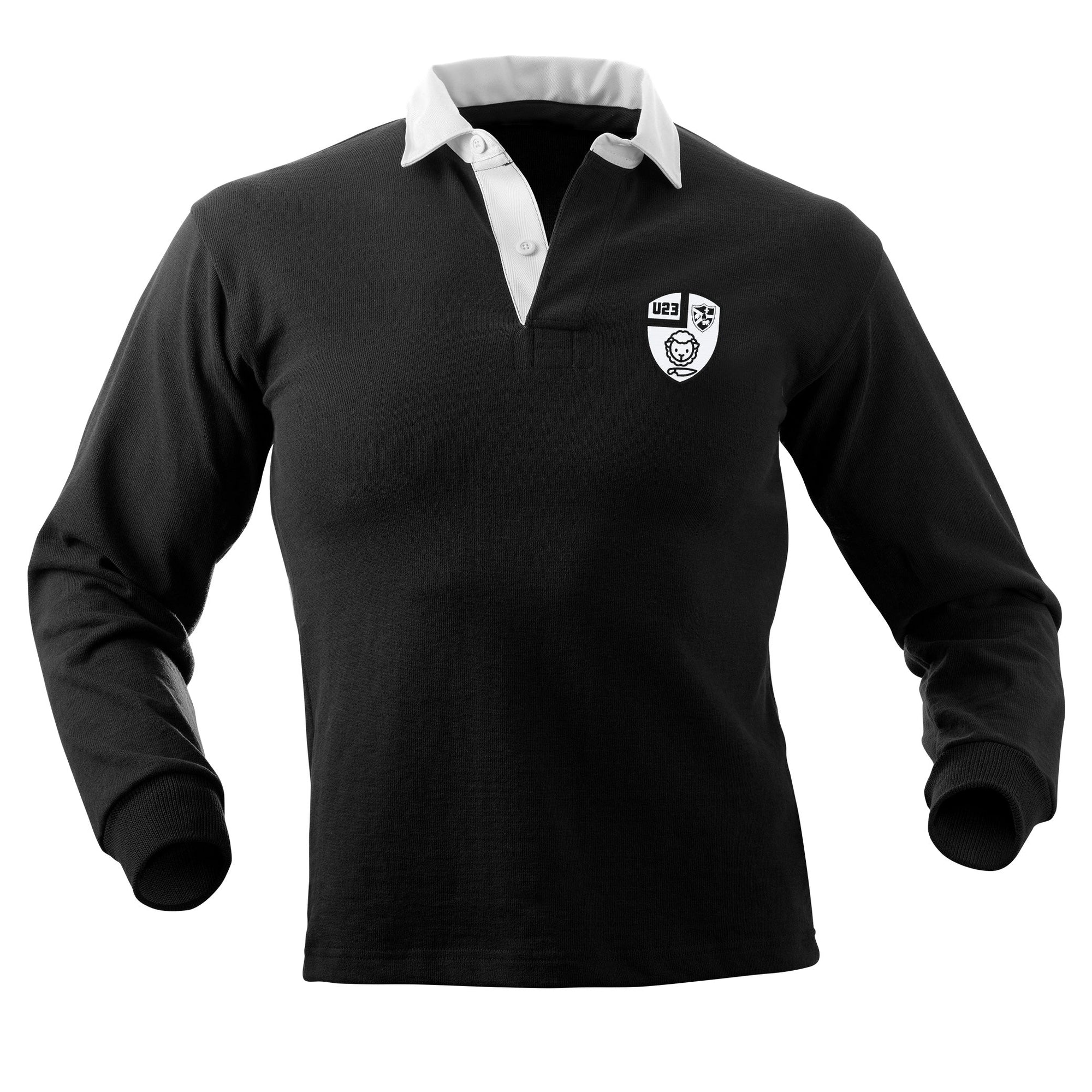 Rugby Imports Black & Blue U23 Solid Traditional Rugby Jersey