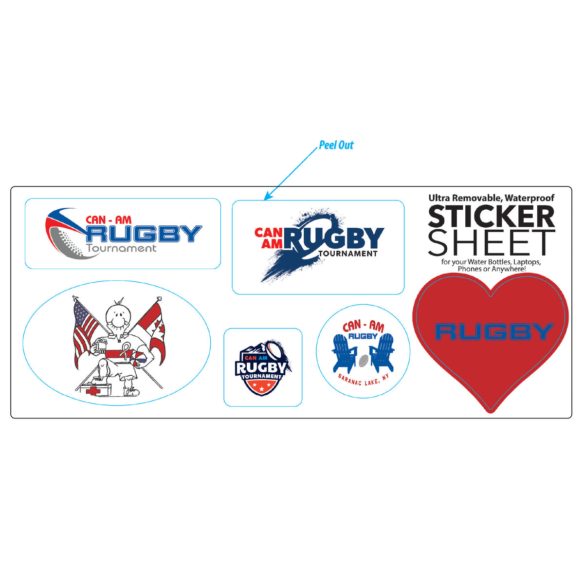 Rugby Imports CAN-AM Rugby Sticker Sheet