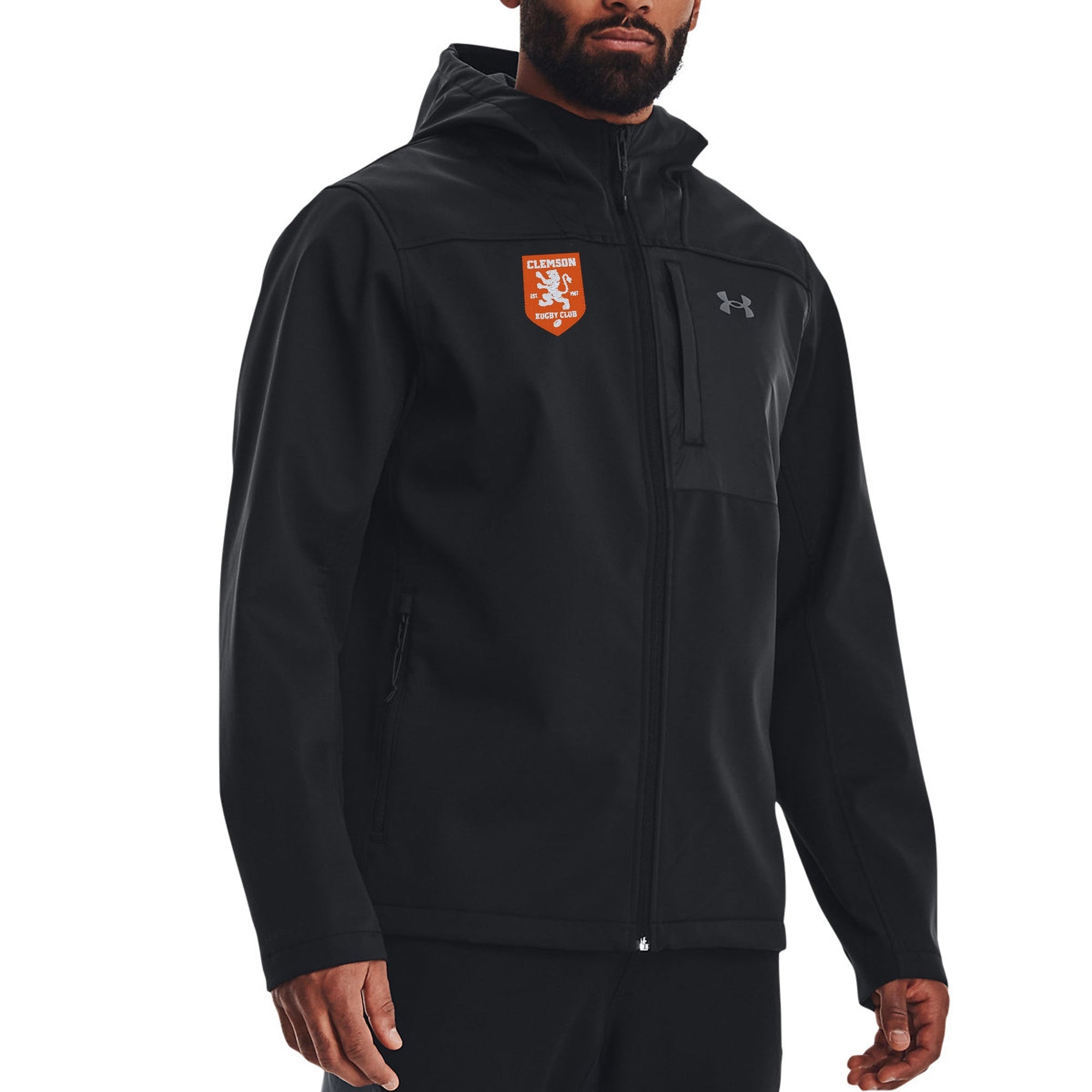 Rugby Imports Clemson Rugby Coldgear Hooded Infrared Jacket