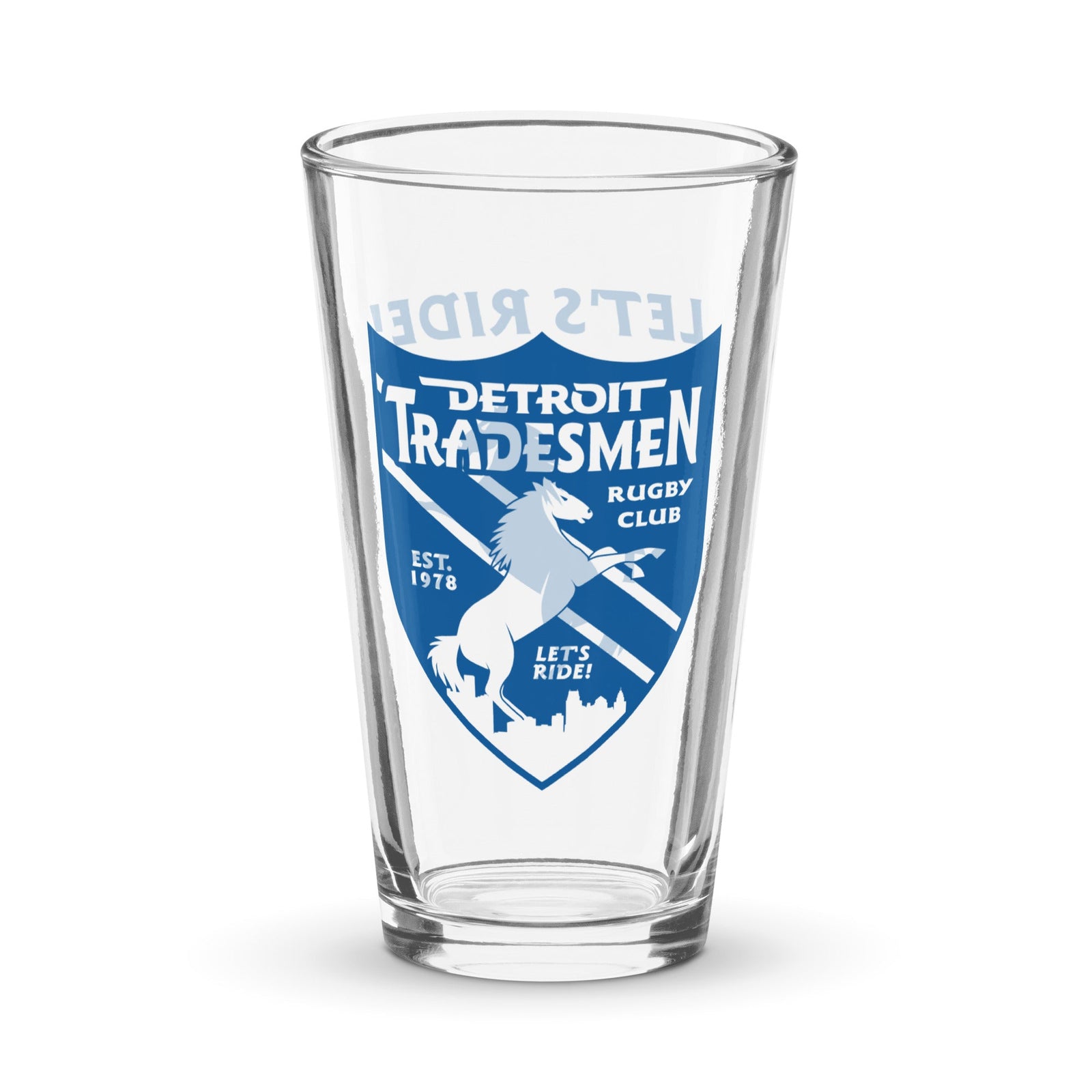 Rugby Imports Detroit Tradesmen Pint Glass