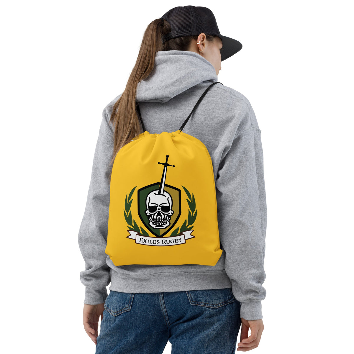 Rugby Imports Exiles RFC Drawstring Bag (Gold)