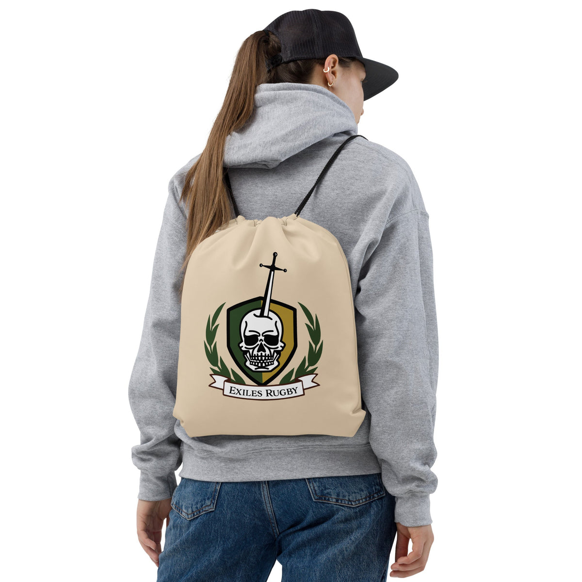 Rugby Imports Exiles RFC Drawstring Bag (Tan)