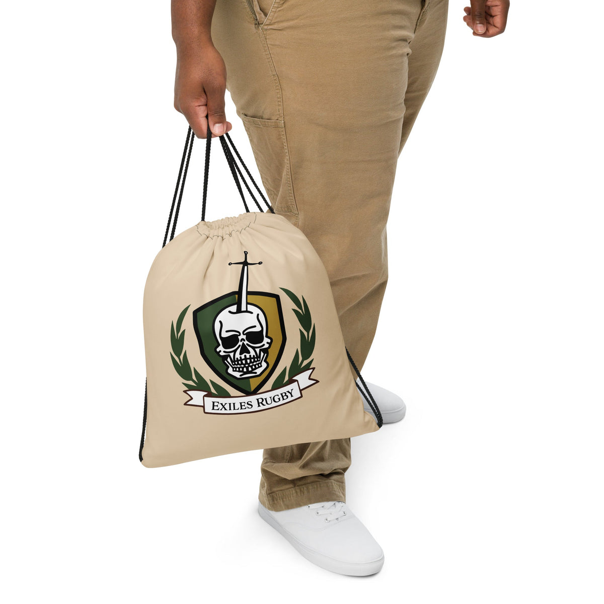 Rugby Imports Exiles RFC Drawstring Bag (Tan)
