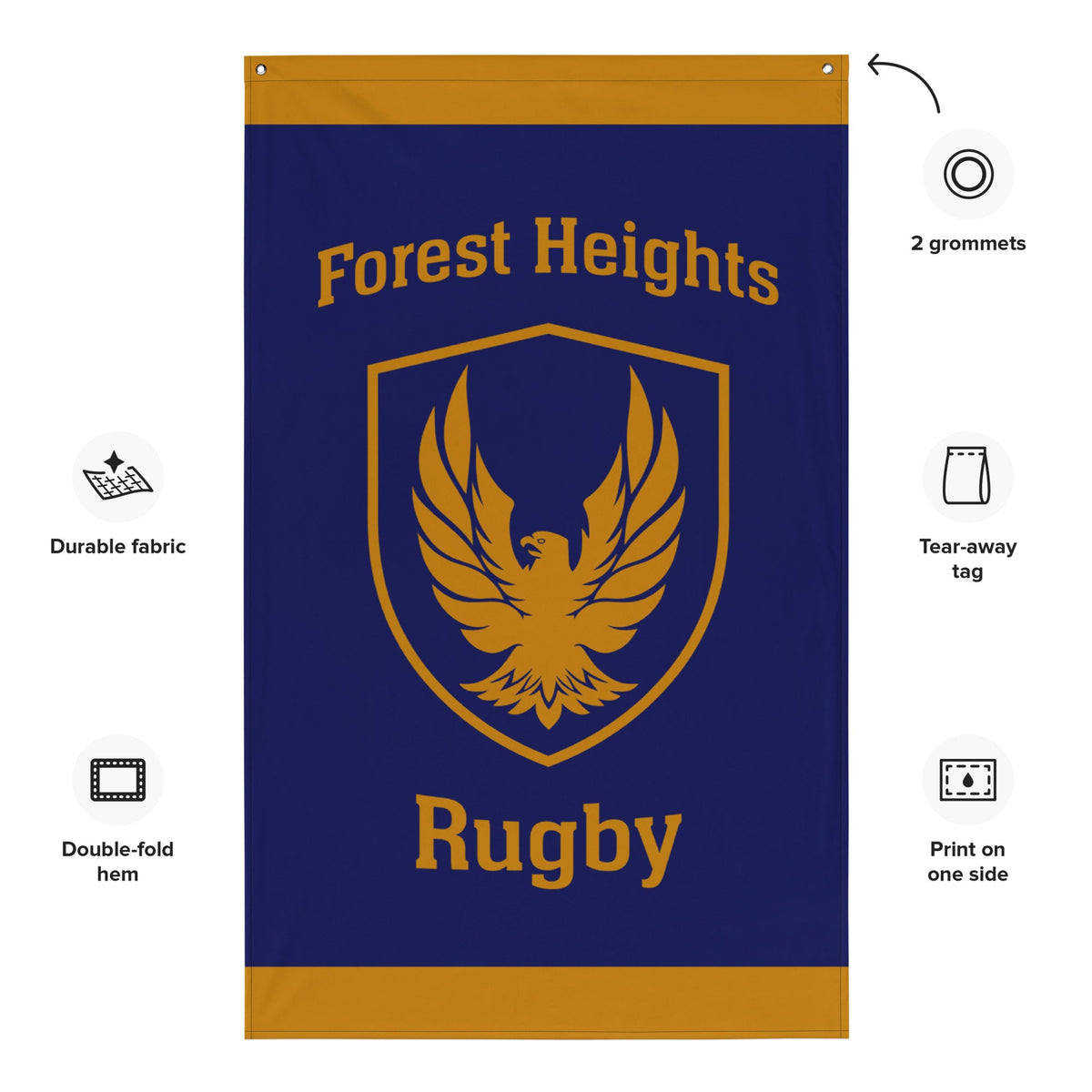 Rugby Imports GHFH Rugby Wall Flag
