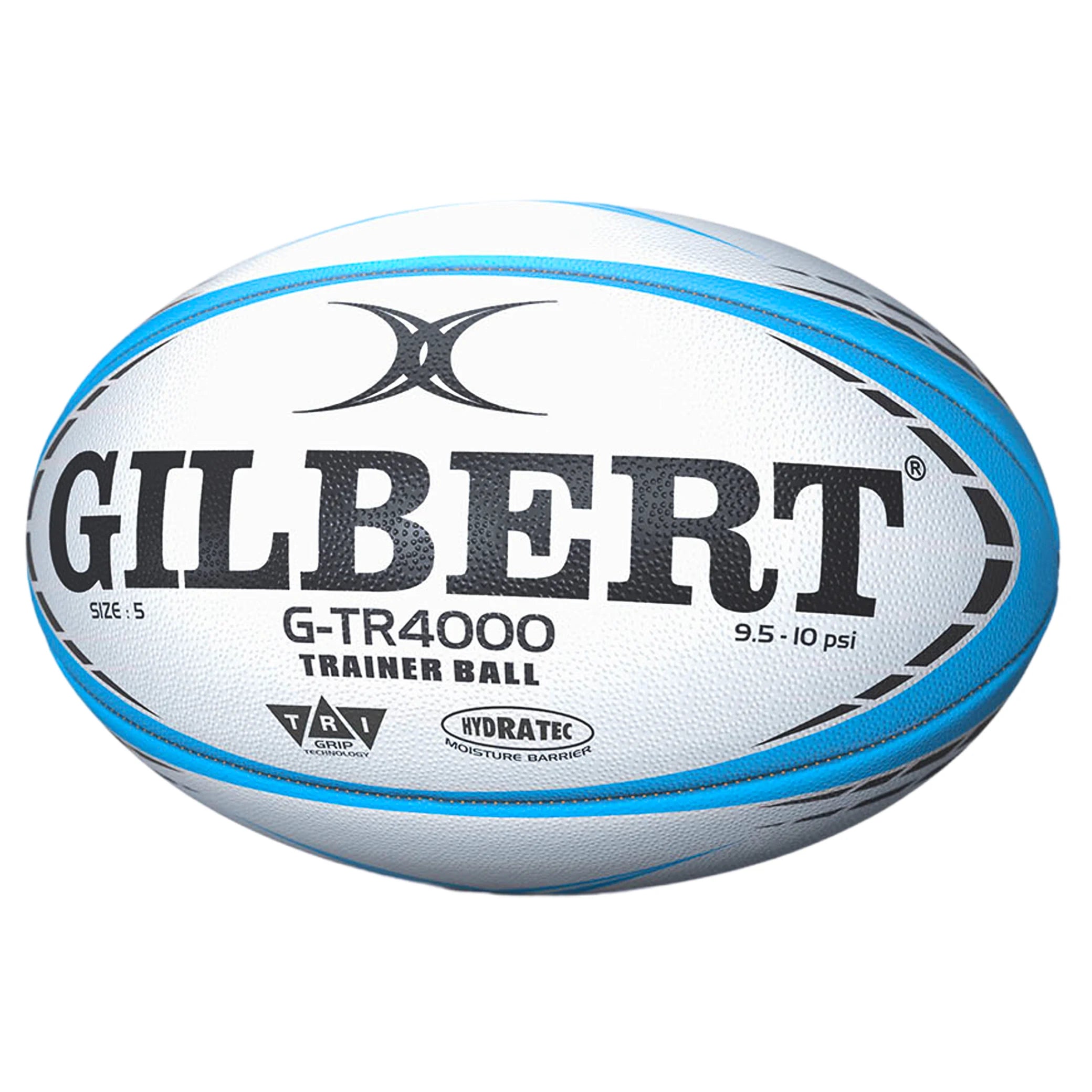 Pallone Da Rugby Gilbert Replica Italia FIR - Misura 5, Pelle Sintetica, Regolamentare Per Allenamento E Partite