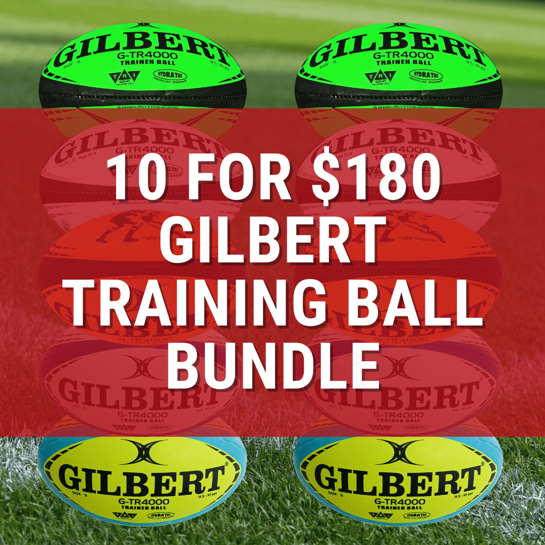 Rugby Imports Gilbert G-TR4000 Rugby Training Ball Bundle