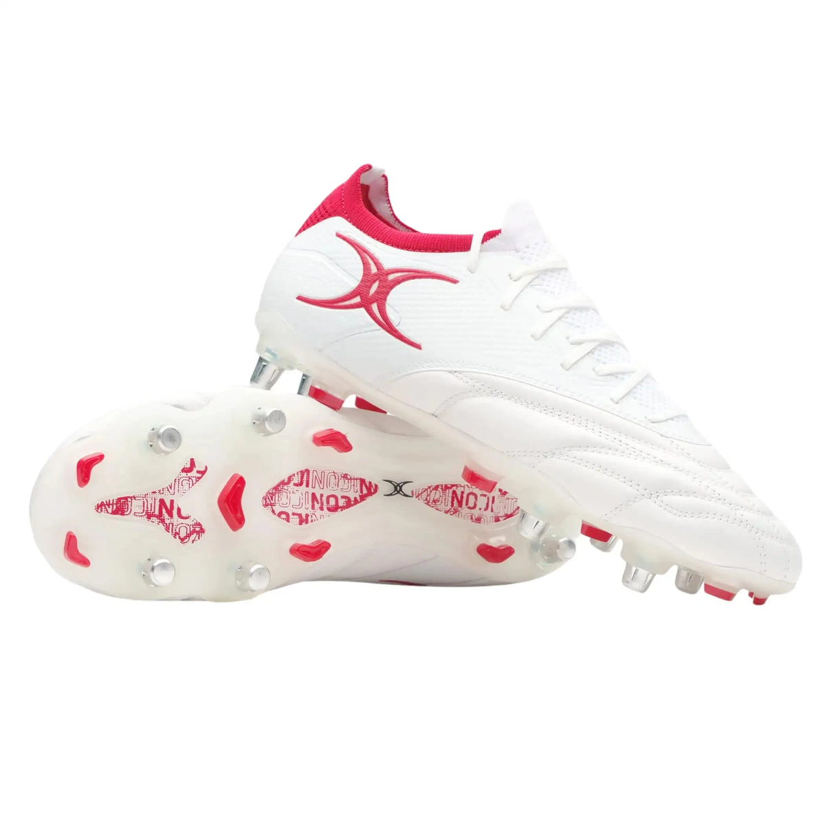 Rugby Imports Gilbert Icon Players 6S Rugby Boot - White/Red
