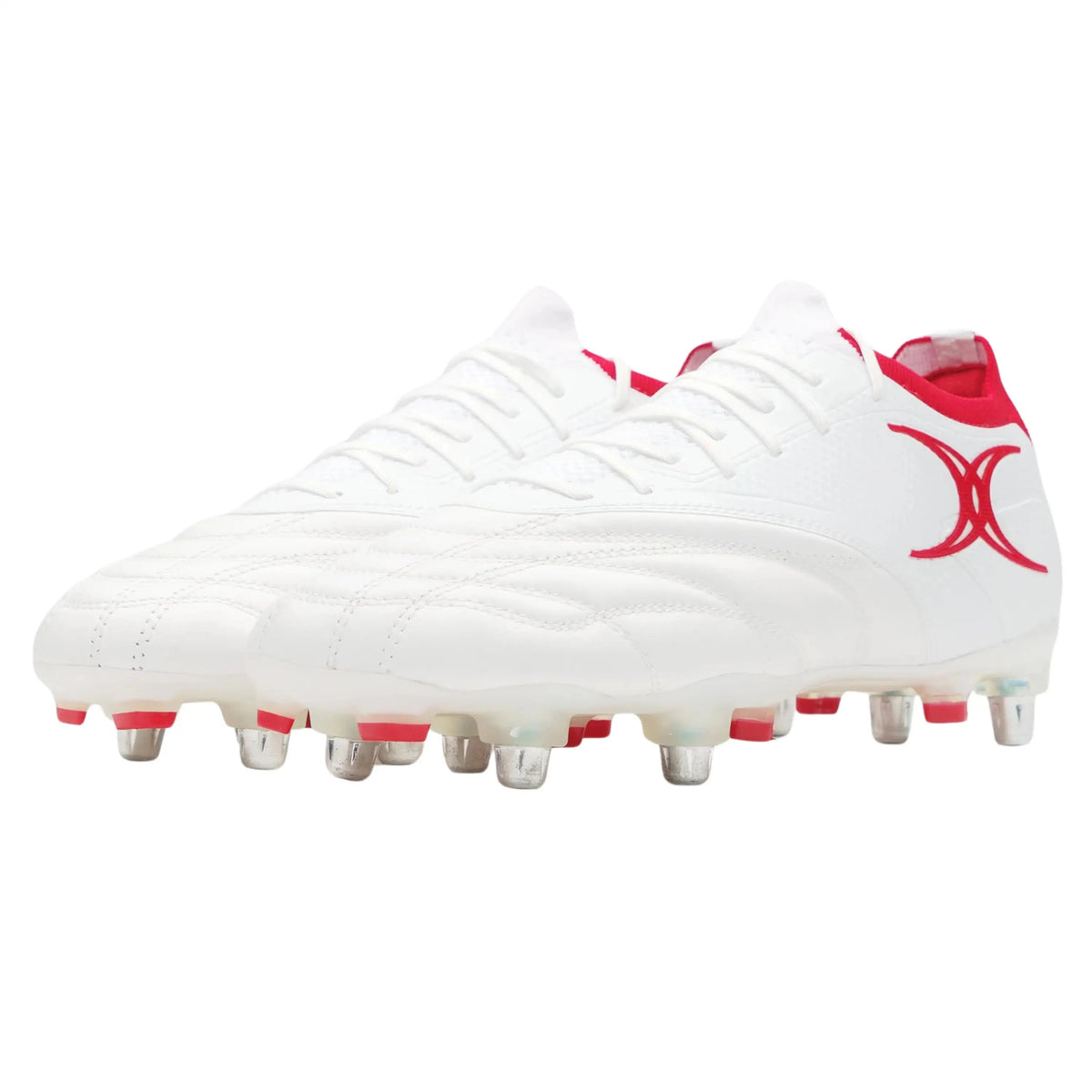 Rugby Imports Gilbert Icon Players 6S Rugby Boot - White/Red