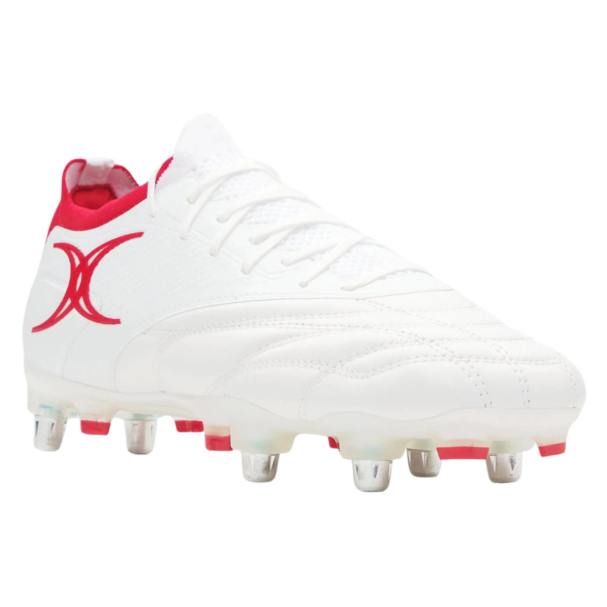 Rugby Imports Gilbert Icon Players 6S Rugby Boot - White/Red