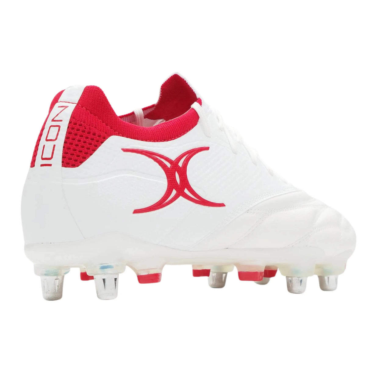 Rugby Imports Gilbert Icon Players 6S Rugby Boot - White/Red