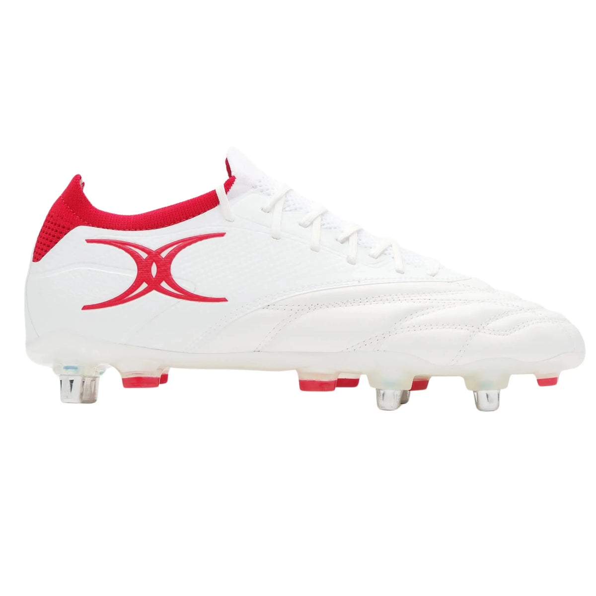 Rugby Imports Gilbert Icon Players 6S Rugby Boot - White/Red