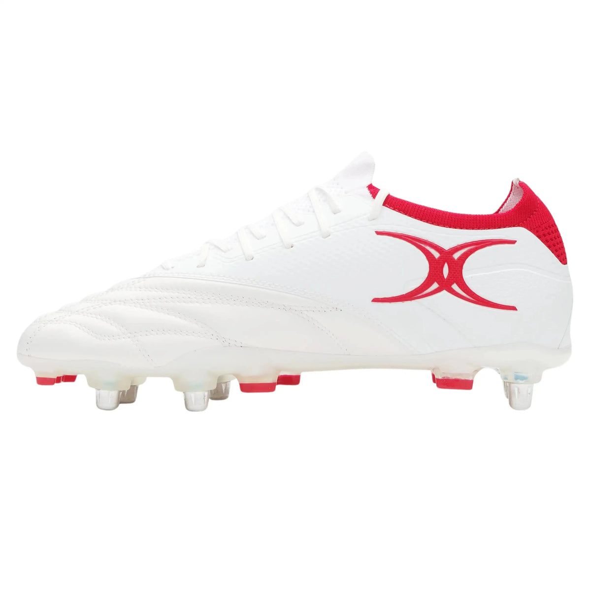 Rugby Imports Gilbert Icon Players 6S Rugby Boot - White/Red