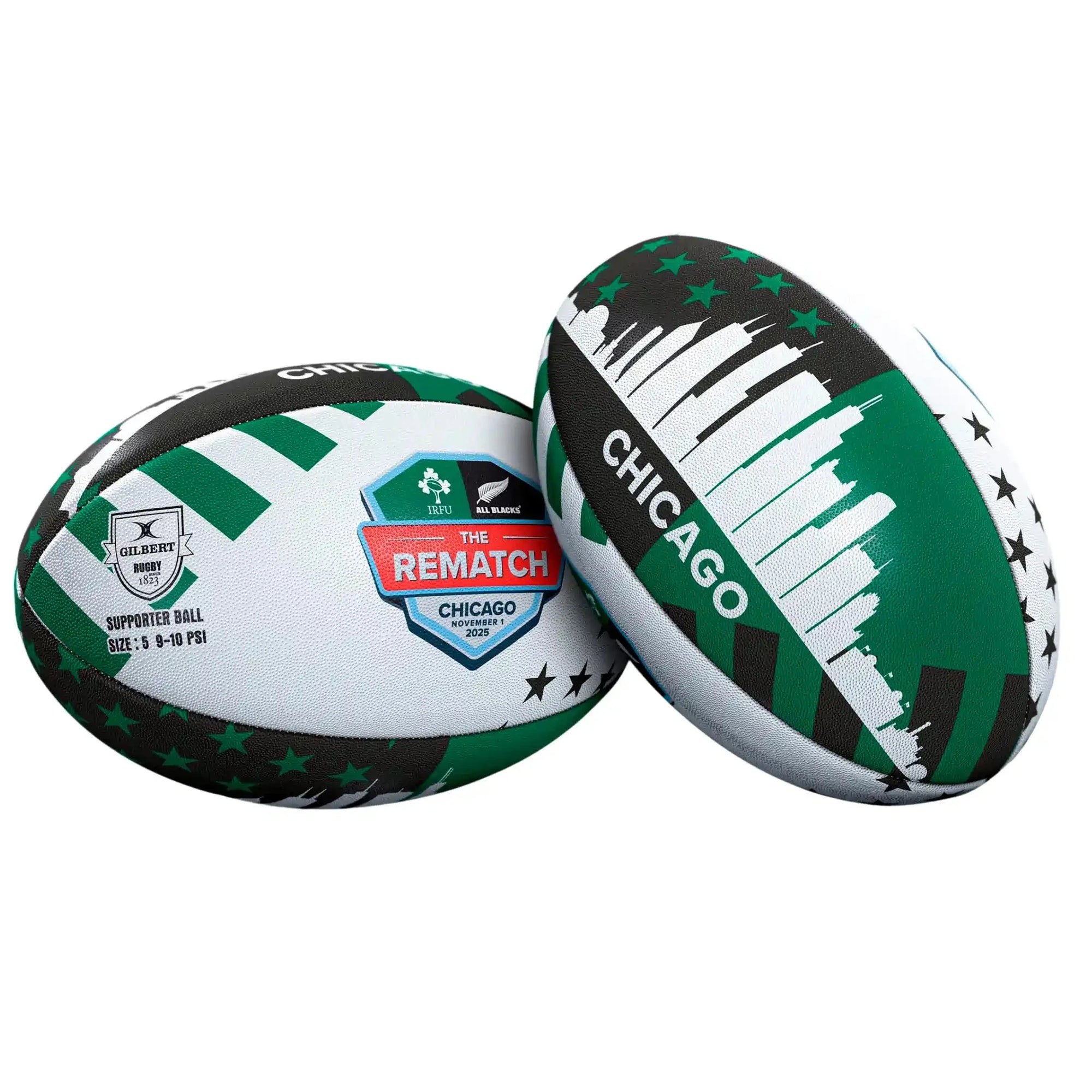 Rugby Imports Gilbert Ireland v New Zealand Chicago Supporter Ball