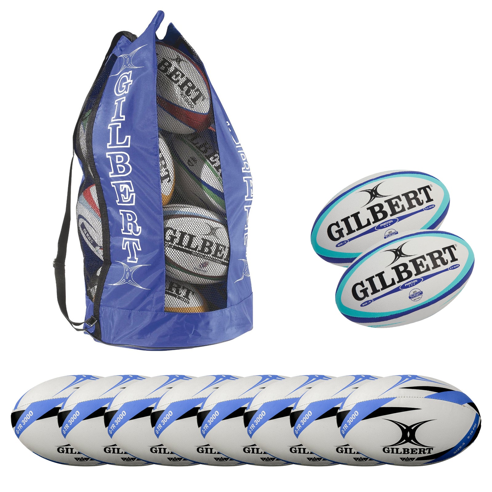 Rugby Imports Gilbert Selects Rugby Ball Pack