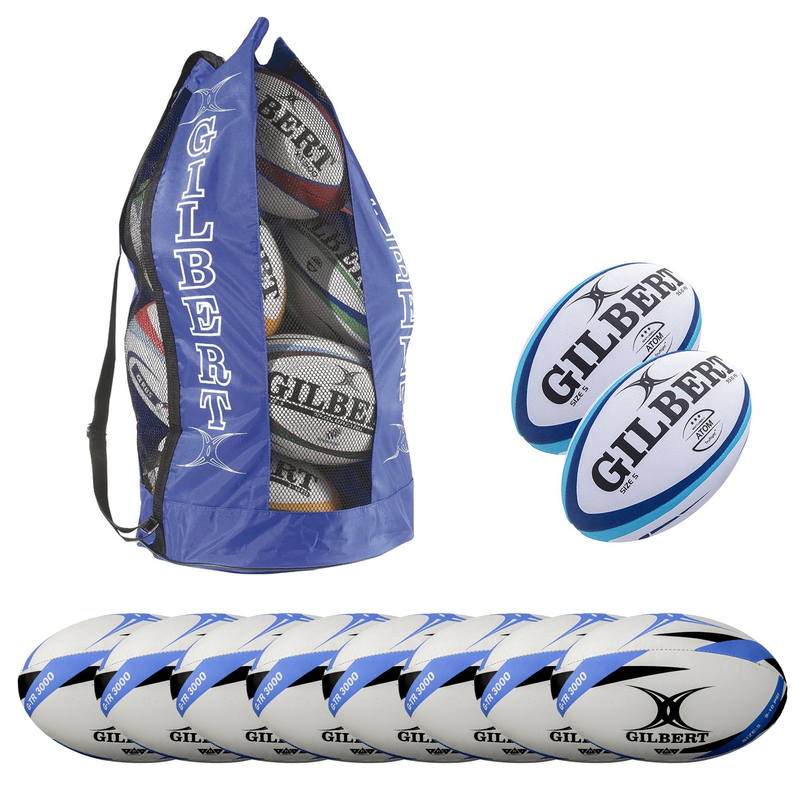 Rugby Imports Gilbert Selects Rugby Ball Pack