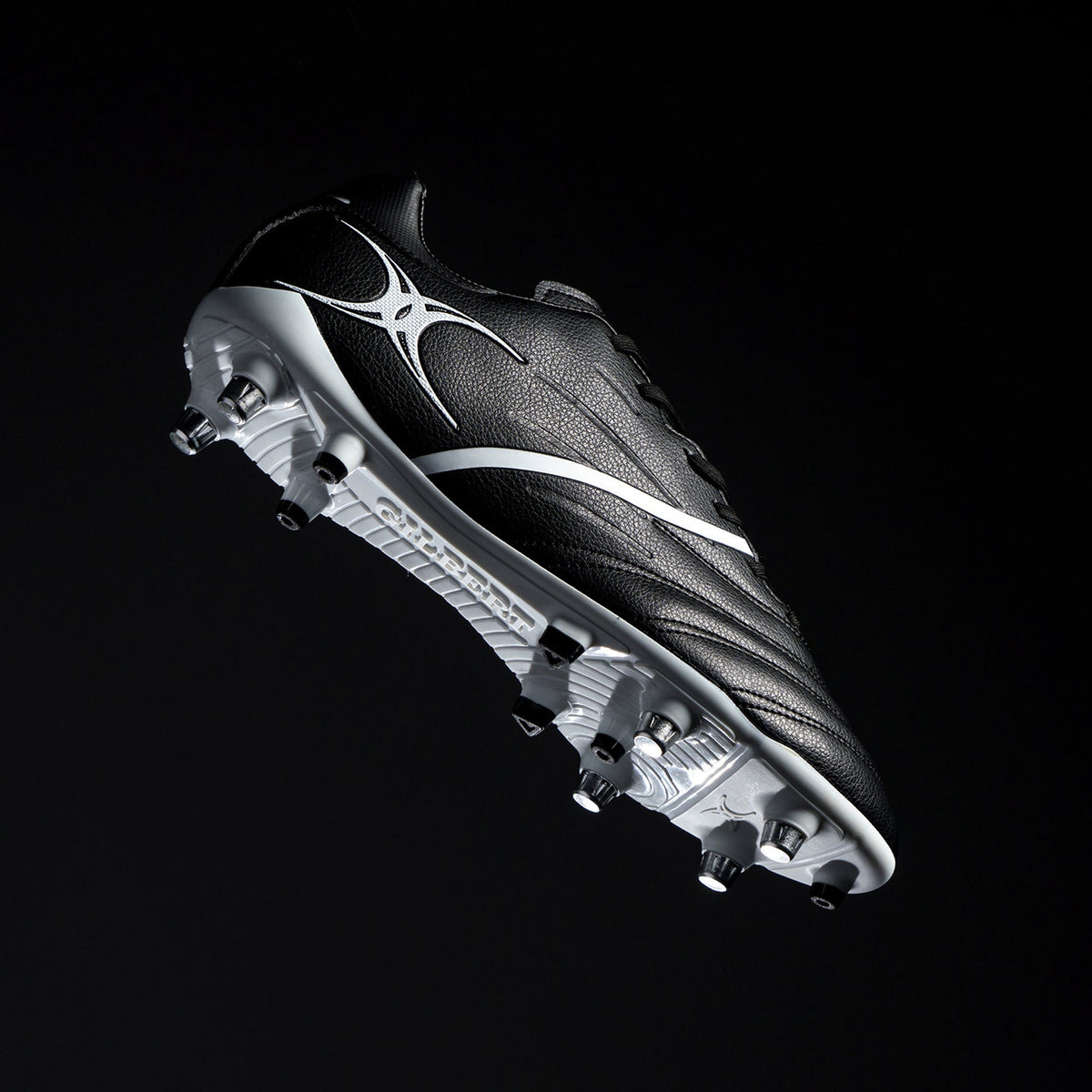 Side Step Rugny Gilbert Sidestep X20 PWR 6S Rugby Boot - Black/White - Rugby Imports