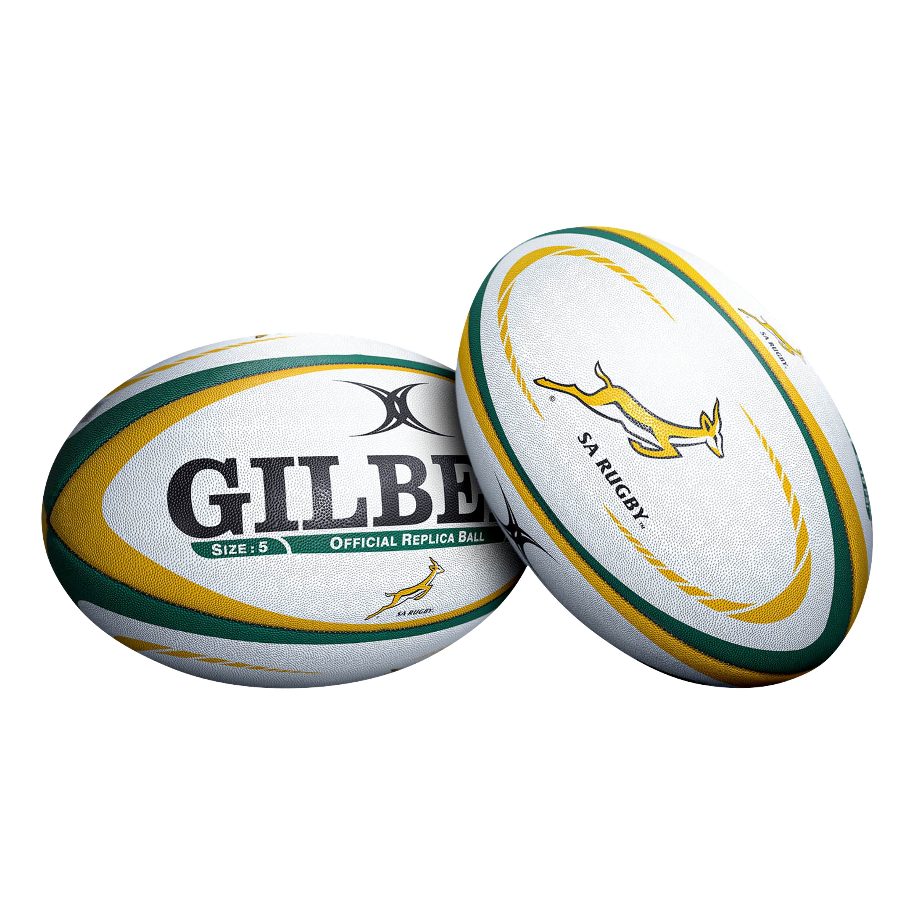 Gilbert Ballon De Rugby Réplique Afrique Du Sud Springboks – Taille 5 Officielle, Parfait Pour Collection & Jeu