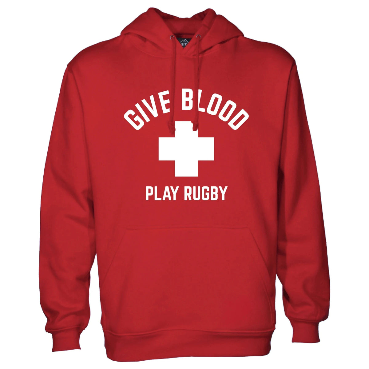 Rugby Imports Give Blood Play Rugby Red Hoodie
