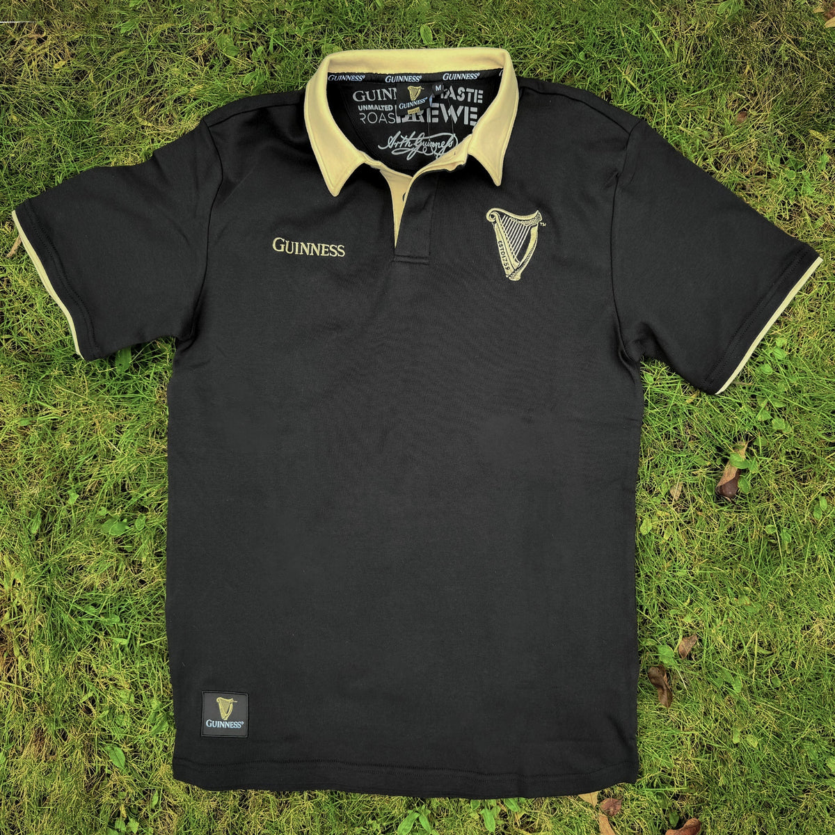 Rugby Imports Guinness Black & Cream Traditional Short Sleeve Jersey