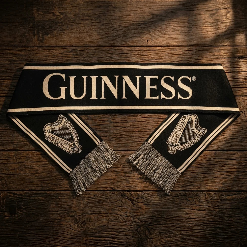 Rugby Imports Guinness Black & Gold Sports Scarf