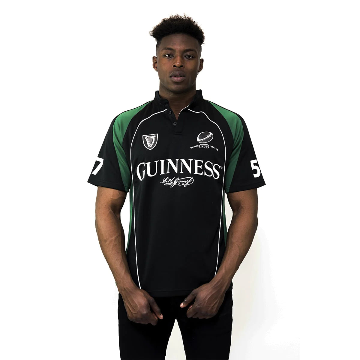 Guinness Black & Green Signature Rugby Jersey - Rugby Imports